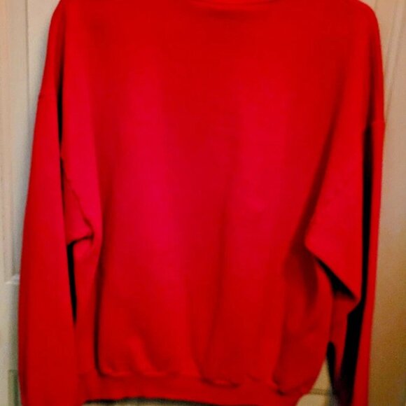 LEE Vintage Christmas Red Sweatshirt "Wise Men Still Seek Him" Misses XL - Picture 3 of 3